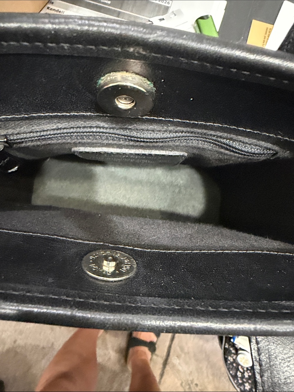 Brighton Black Leather Floral Embossed Tote - Picture 7 of 10